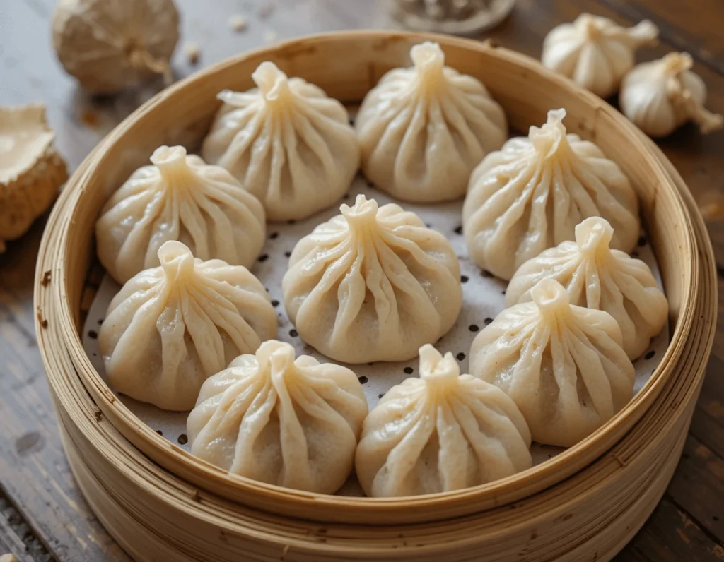 Pork Dumplings (Jiaozi): The Ultimate Guide to History, Filling, and Cooking Tips 7 Traditional Chinese Pork Dumplings (Jiaozi) in a bamboo steamer