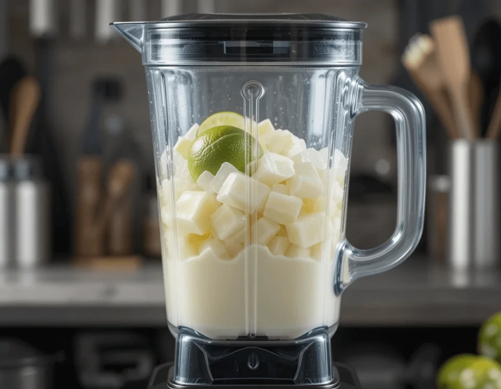 Best Brazilian Mounjaro Recipe – 3 Ingredients for a Refreshing Drink 6 Blending Brazilian Mounjaro ingredients in a blender.