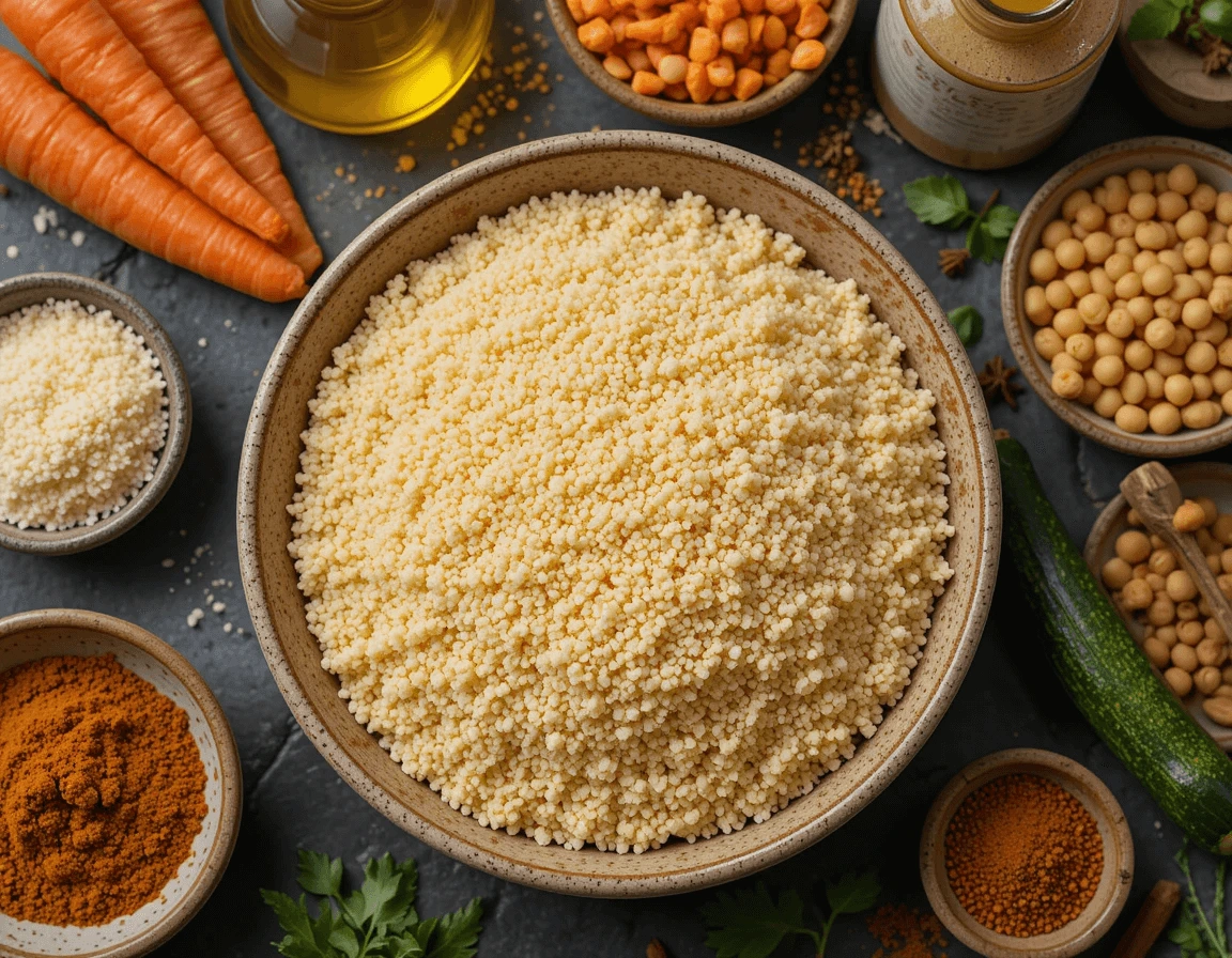 modern-couscous-marocain-bowl.jpg Modern Mediterranean couscous bowl with avocado and feta