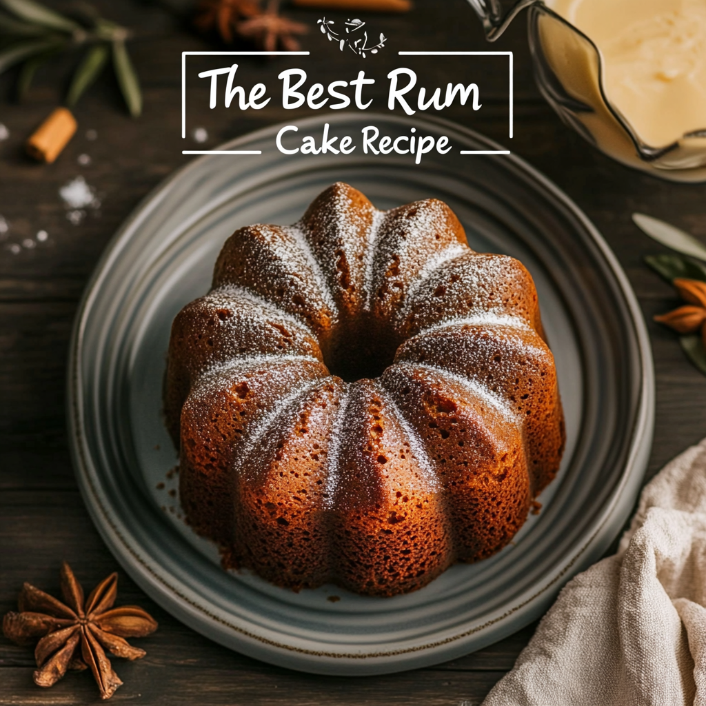 The Best Rum Cake Recipe: Moist, Flavorful & Easy to Make 9 ecipe card for the best rum cake recipe