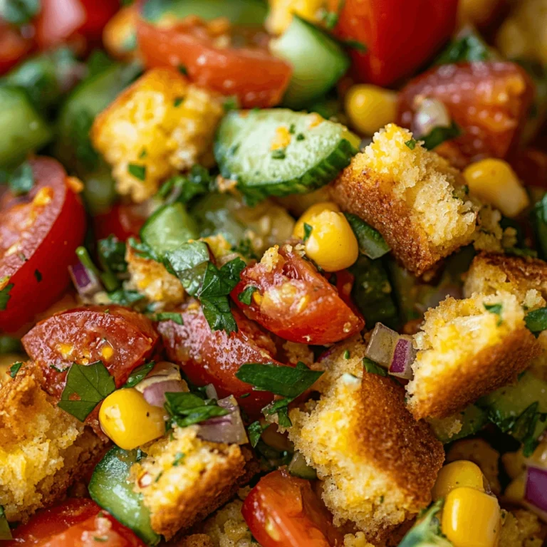 Ultimate Guide to Cornbread Salad: A Perfect Dish for Every Occasion 9 "Delicious cornbread salad with fresh vegetables and creamy dressing"